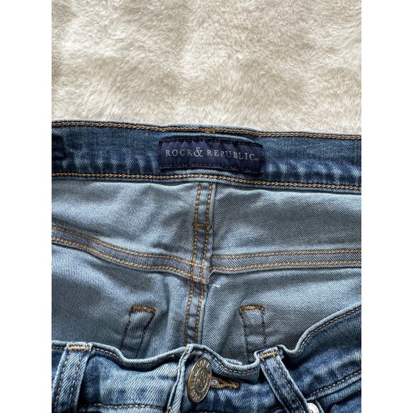 Rock & Republic Womens Jeans 10 Light Wash Blue Denim READ - Picture 3 of 10